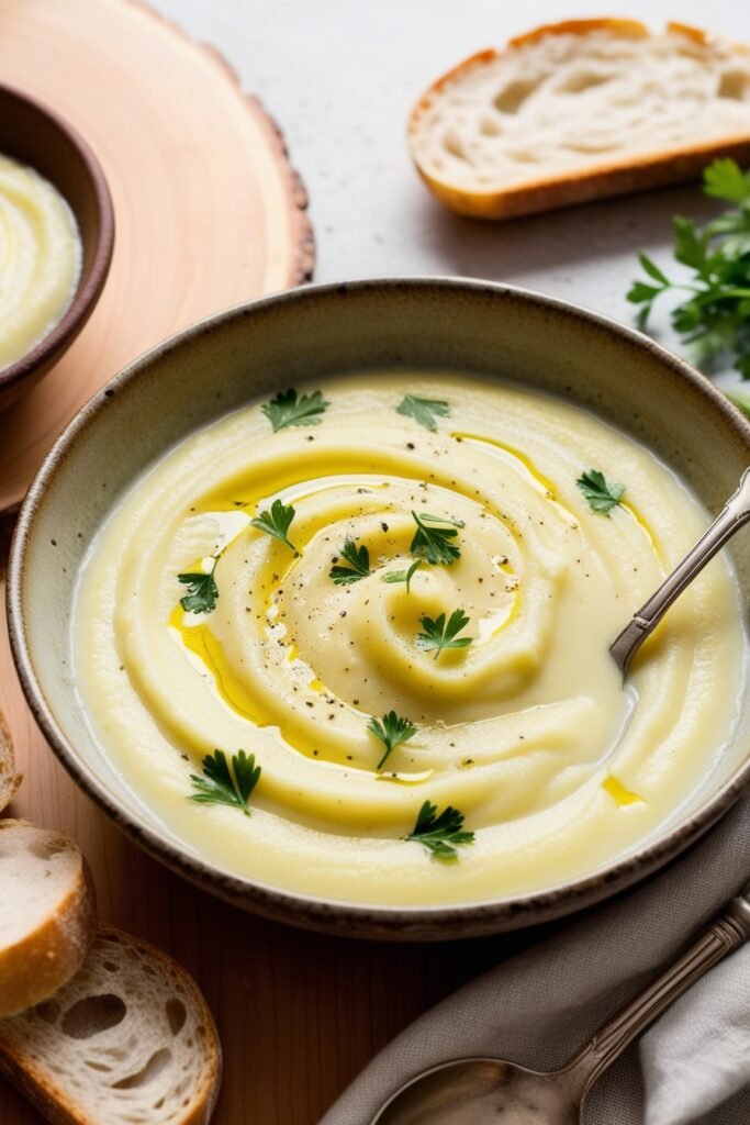 Creme de Batata com Cerefólio
