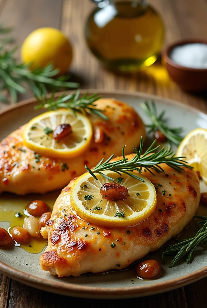 Frango Grelhado com Alecrim e Limão