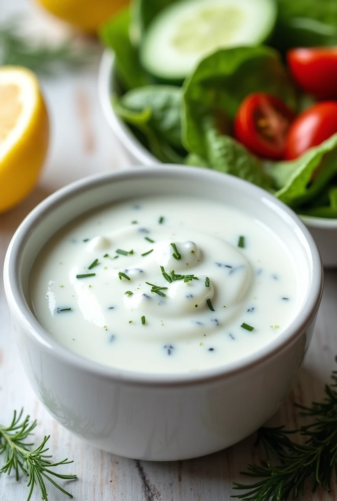 Molho de Iogurte e Endro para Saladas