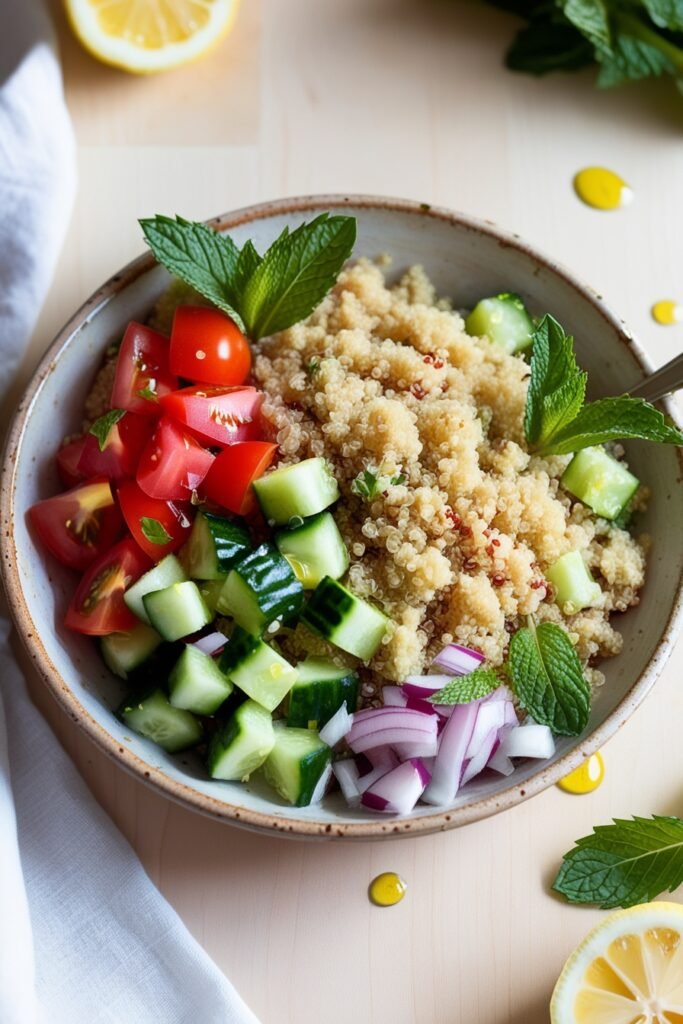 Salada de Quinoa com Hortelã 