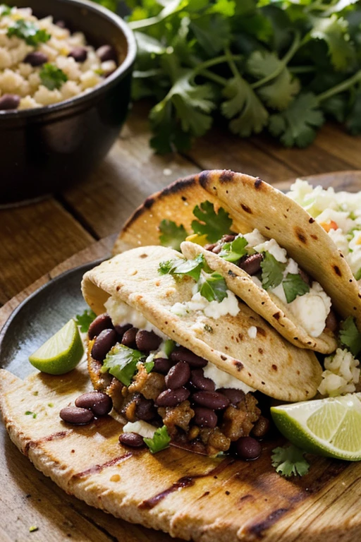 Tacos de Feijão com Cominhos