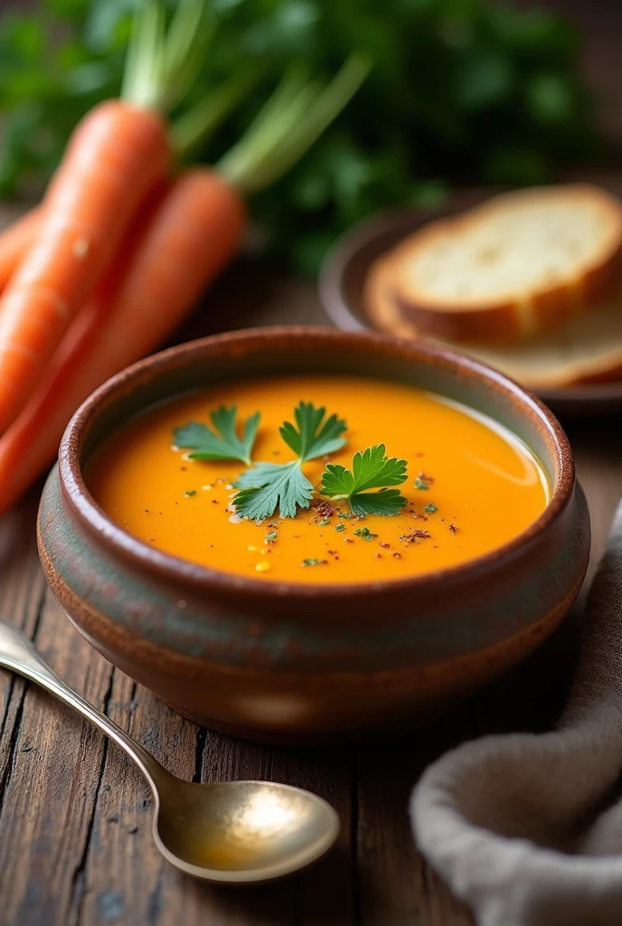 Sopa de Cenoura com Coentro