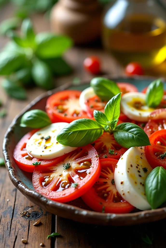 Tomate com Manjericão e Mozarela