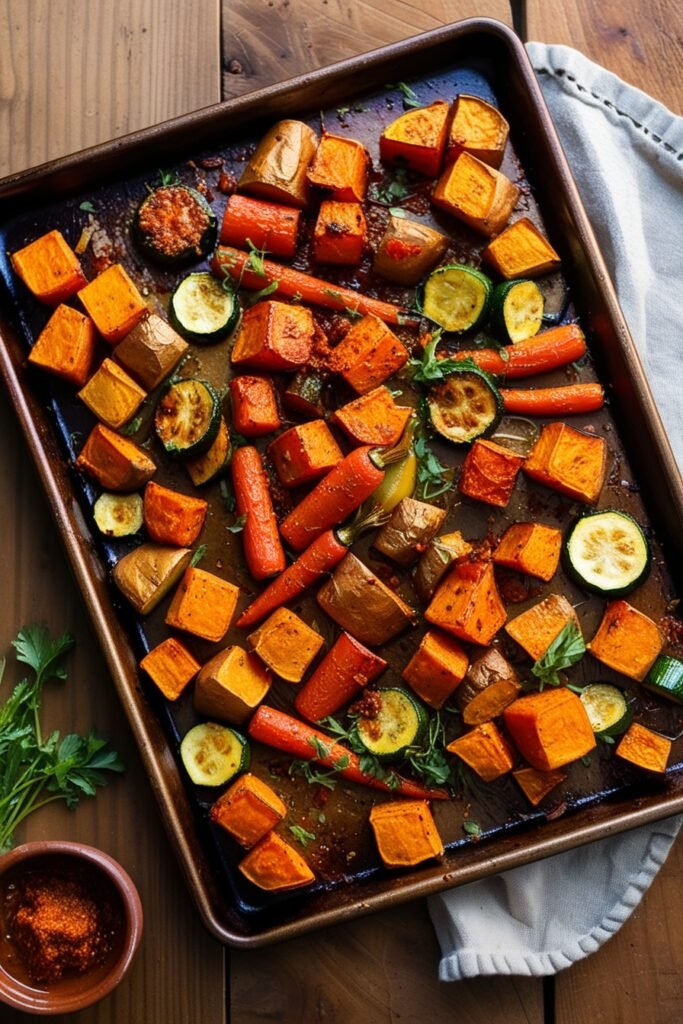 Vegetais assados com Berbere