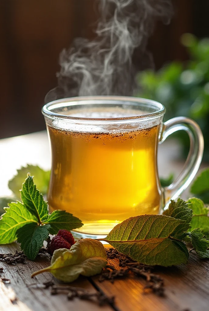 Chá de Folhas de Framboesa