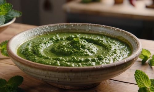 O molho de hortelã é um dos condimentos mais refrescantes e aromáticos da gastronomia mundial.