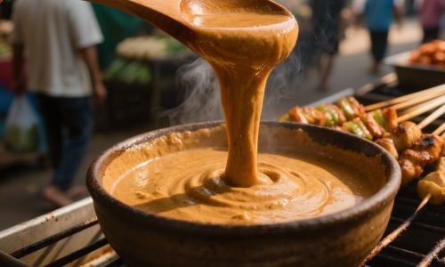 O molho Satay é um dos condimentos mais emblemáticos da culinária do Sudeste Asiático, conhecido pelo seu sabor rico, cremoso e intensamente aromático.