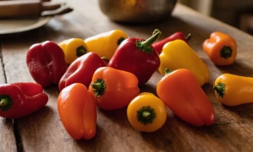 As Mini Sweet Peppers (Capsicum annuum) são variedades de pimento doce de pequena dimensão