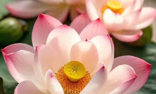 A flor de lótus é rica em compostos bioativos e nutrientes